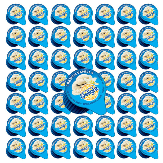 French Vanilla Coffee Creamer - 48 Individ. Packs, No Refrigeration - Perfect Coffee Every Time