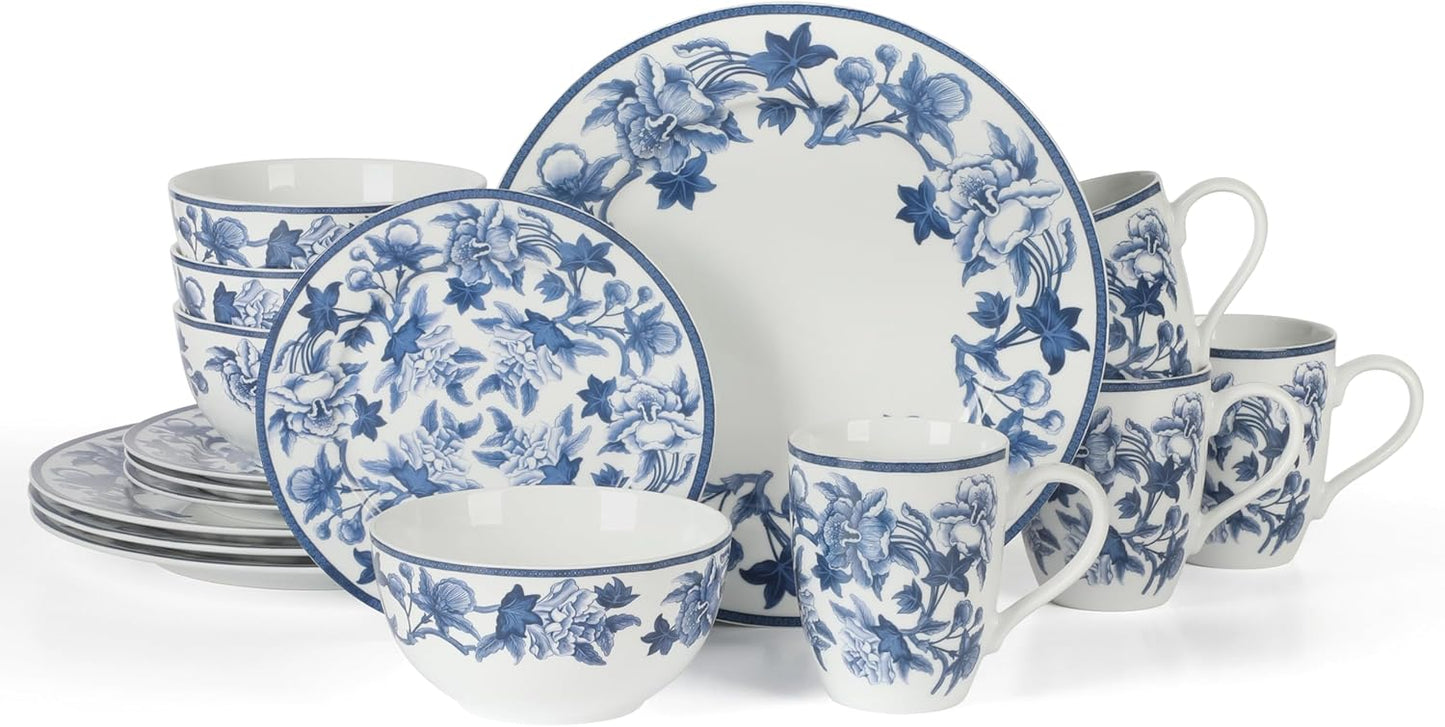 Martha Stewart Goodale Vintage Blue Stoneware Dinnerware Set