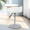 Velvet Vanity Stool for Makeup Room - Adjustable Swivel Storage Seat