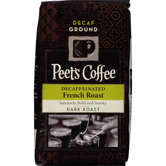 Peet's Coffee Decaf French Roast Ground - Bold Flavor 12 oz