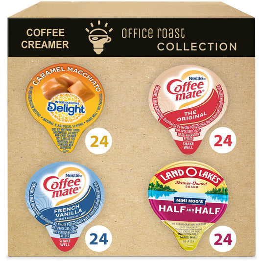 96-Pack Liquid Coffee Creamer Variety - No Refrigeration Needed