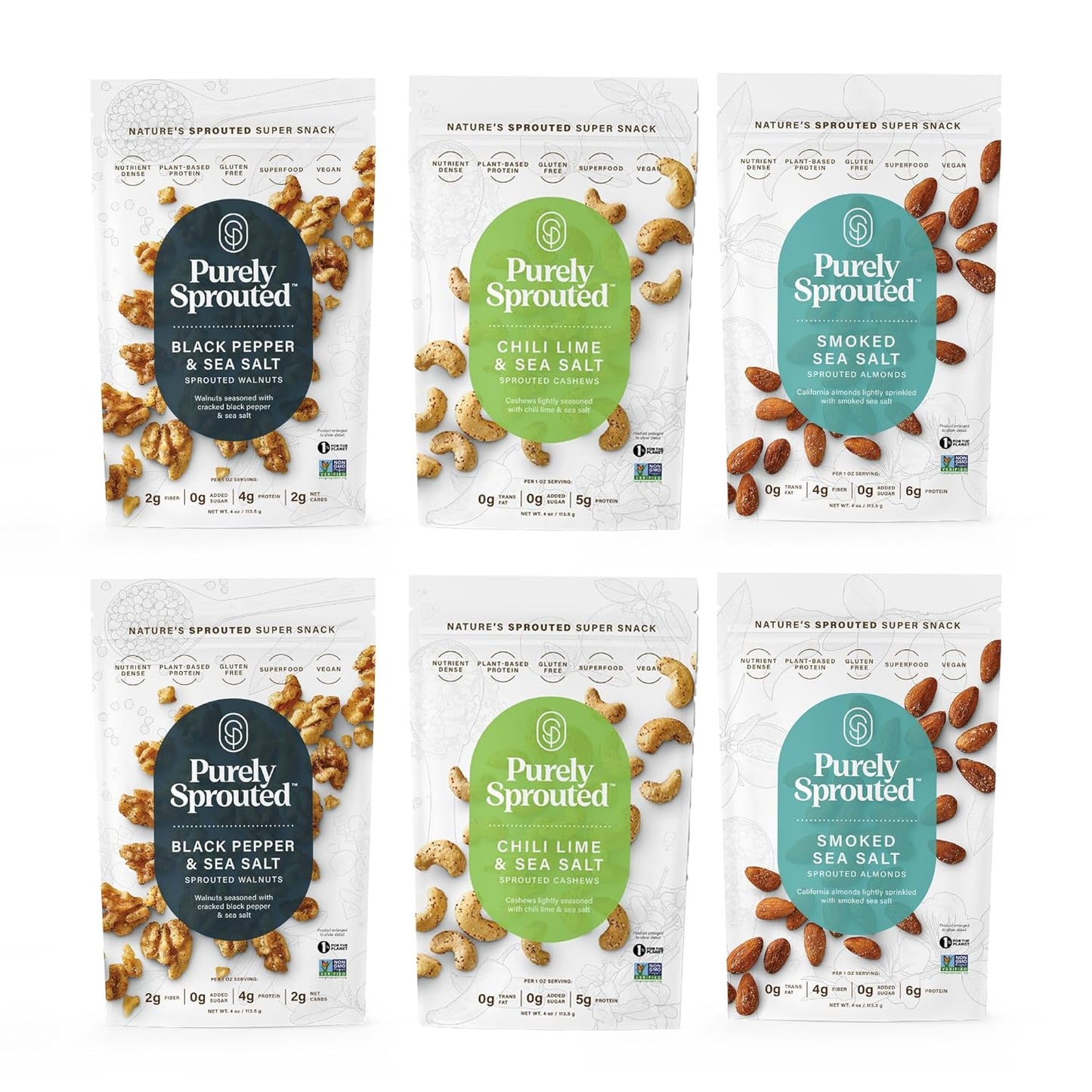 Purely Sprouted Nuts About Nuts Non-GMO Superfood Snack Mix