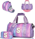Girl Gym Bag with Shoe Compartment - Personalized 2-Piece Travel Set