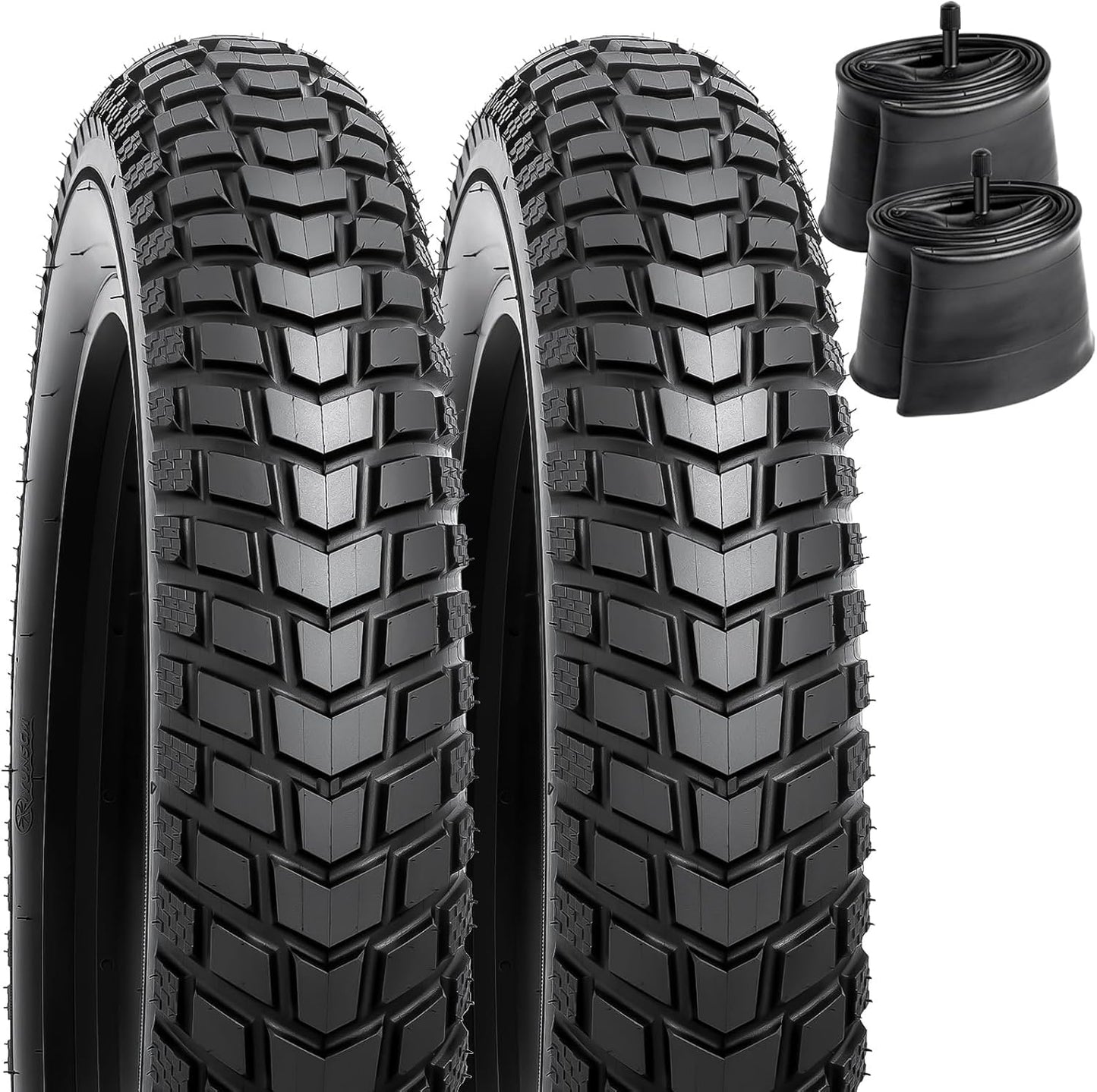 Heavy Duty E-Bike Tires 24x4.0 with Tubes for All-Terrain Use