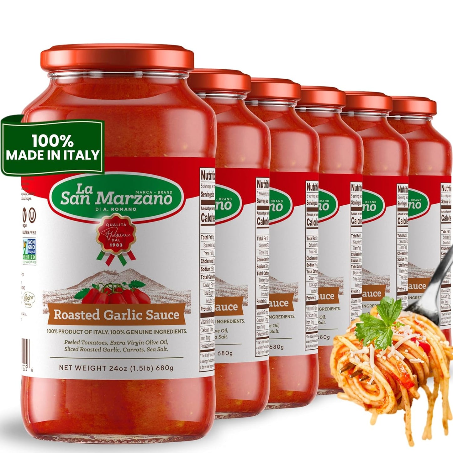 La San Marzano Roasted Garlic Sauce - Authentic Italian Flavor