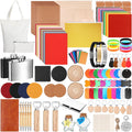 Dunzoom 257 Pcs Laser Material Kit for Engravers - Practice Pack
