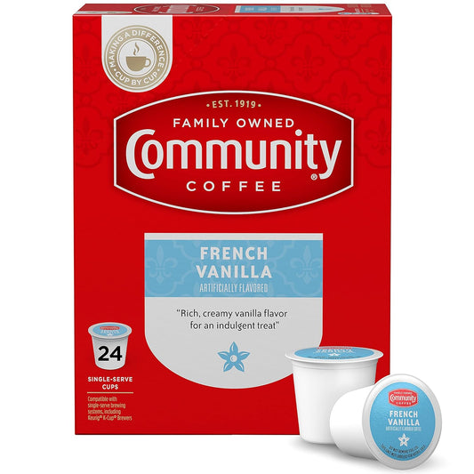 24 French Vanilla Medium Roast Pods by Community Coffee