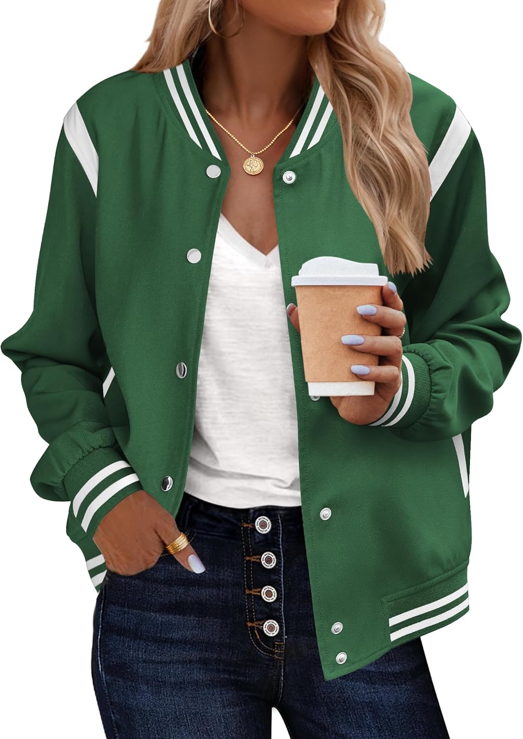 Zeagoo Bomber Jacket Women Lightweight Casual Fall Fashion 2025