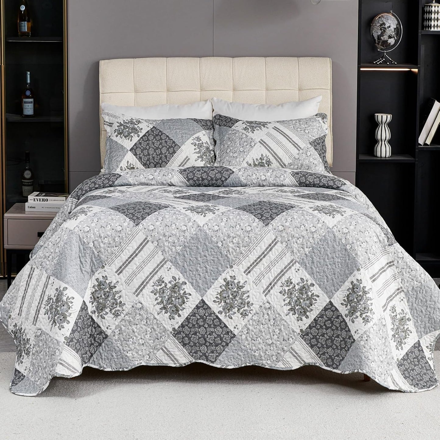 Cmfshape Summer Floral Queen Bedspread for Cozy All Season Use
