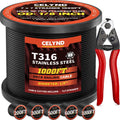 Black Stainless Steel Cable for Railing - 1000FT T316 Wire Rope