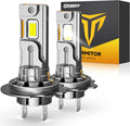Upgraded H7 LED Bulbs 45,000LM 6500K White - 1:1 Halogen Size