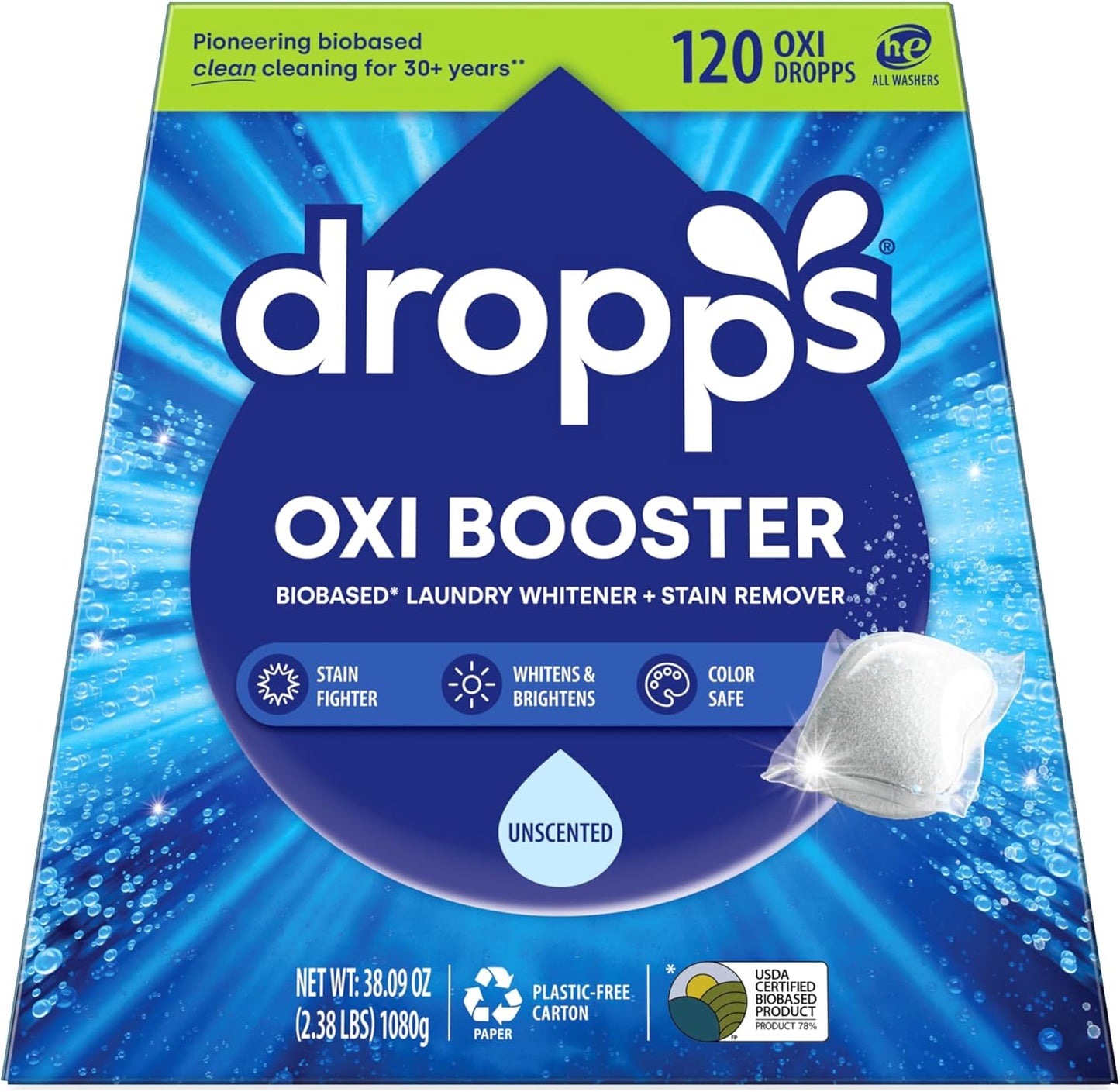 Oxi Booster Pods - Biobased Laundry Whitener for Tough Stains