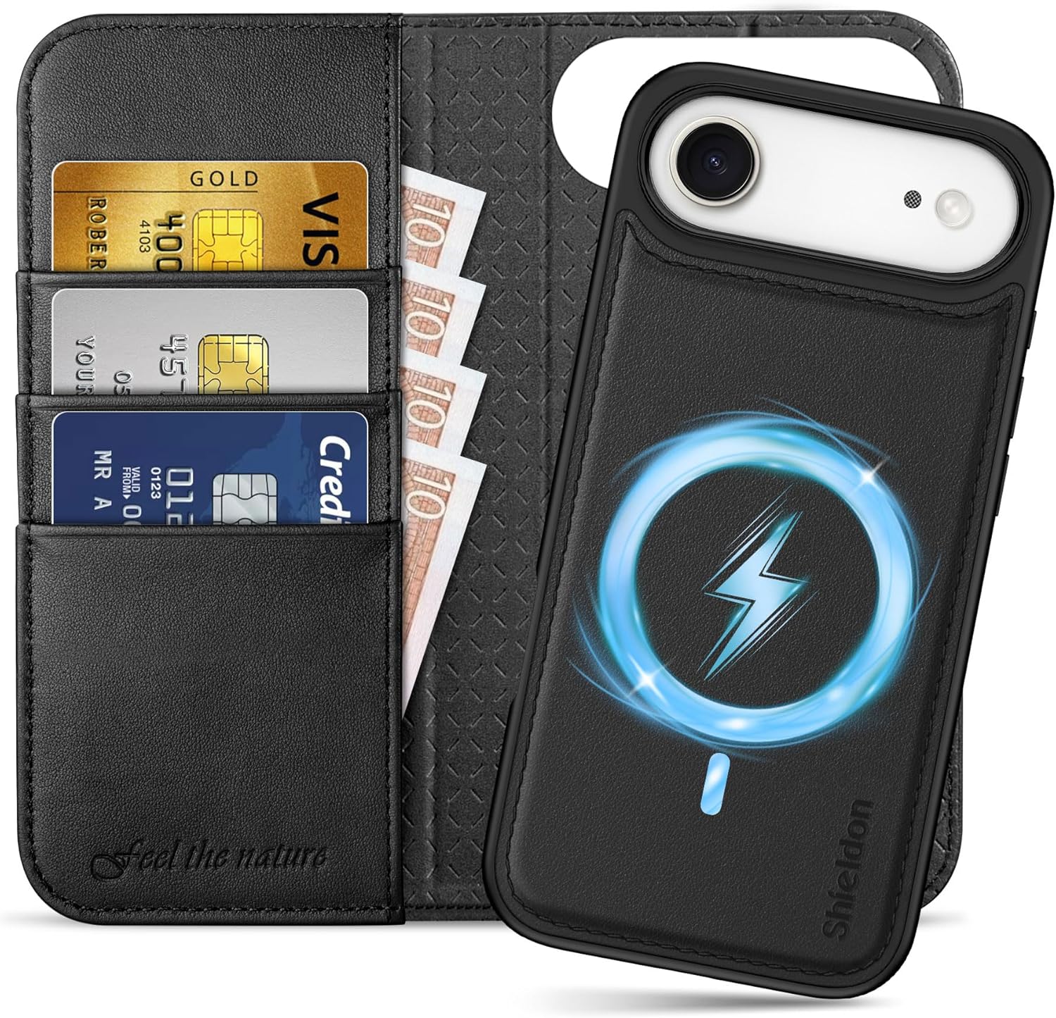 SHIELDON Detachable Wallet Case for iPhone Air 6.5in 5G 2025