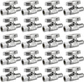 20 Pack Stop Valves for Faucet and Toilet - Durable Brass Design