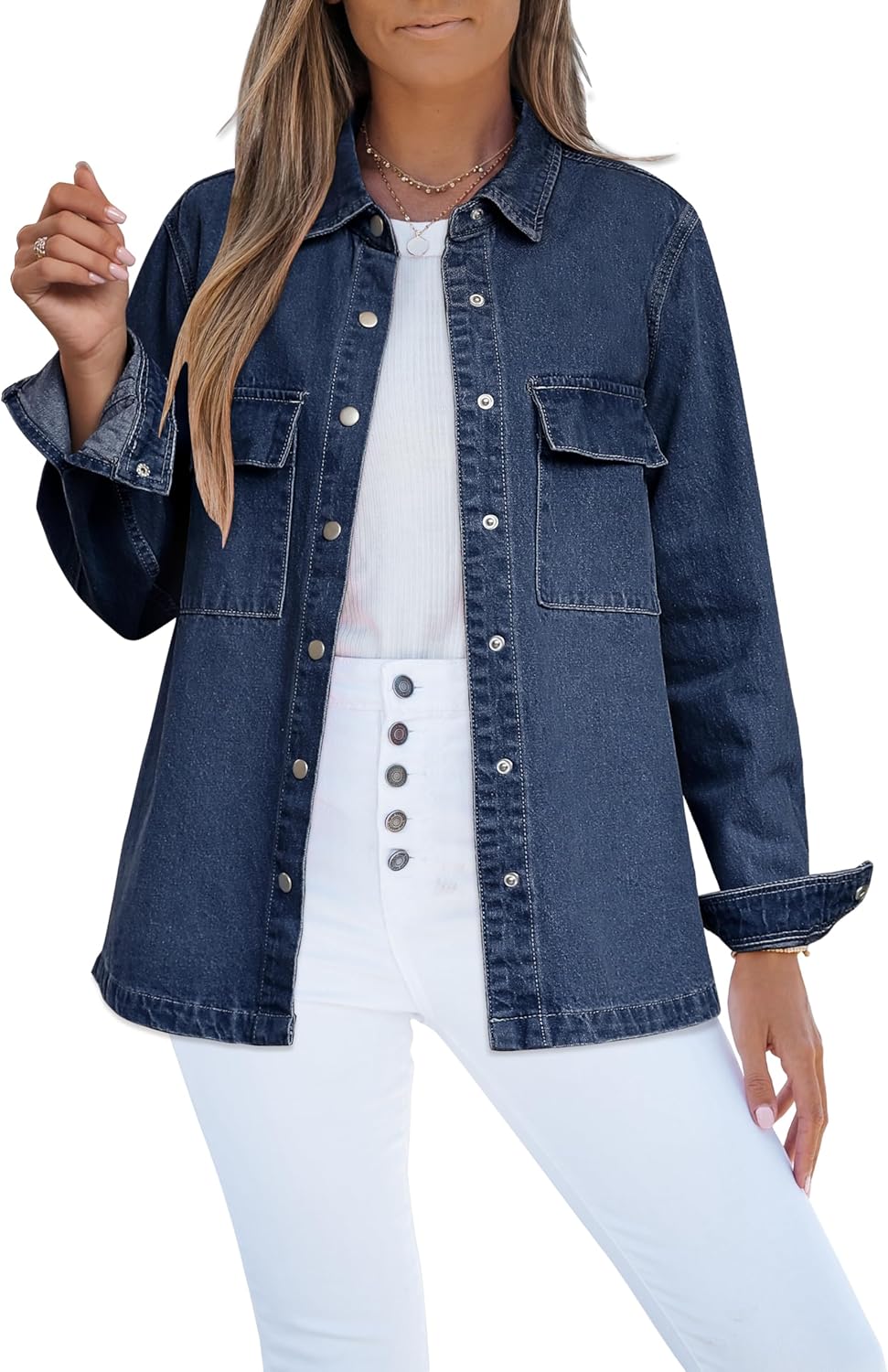 Luvamia Jean Jackets for Women: Stylish Oversized Denim Shacket