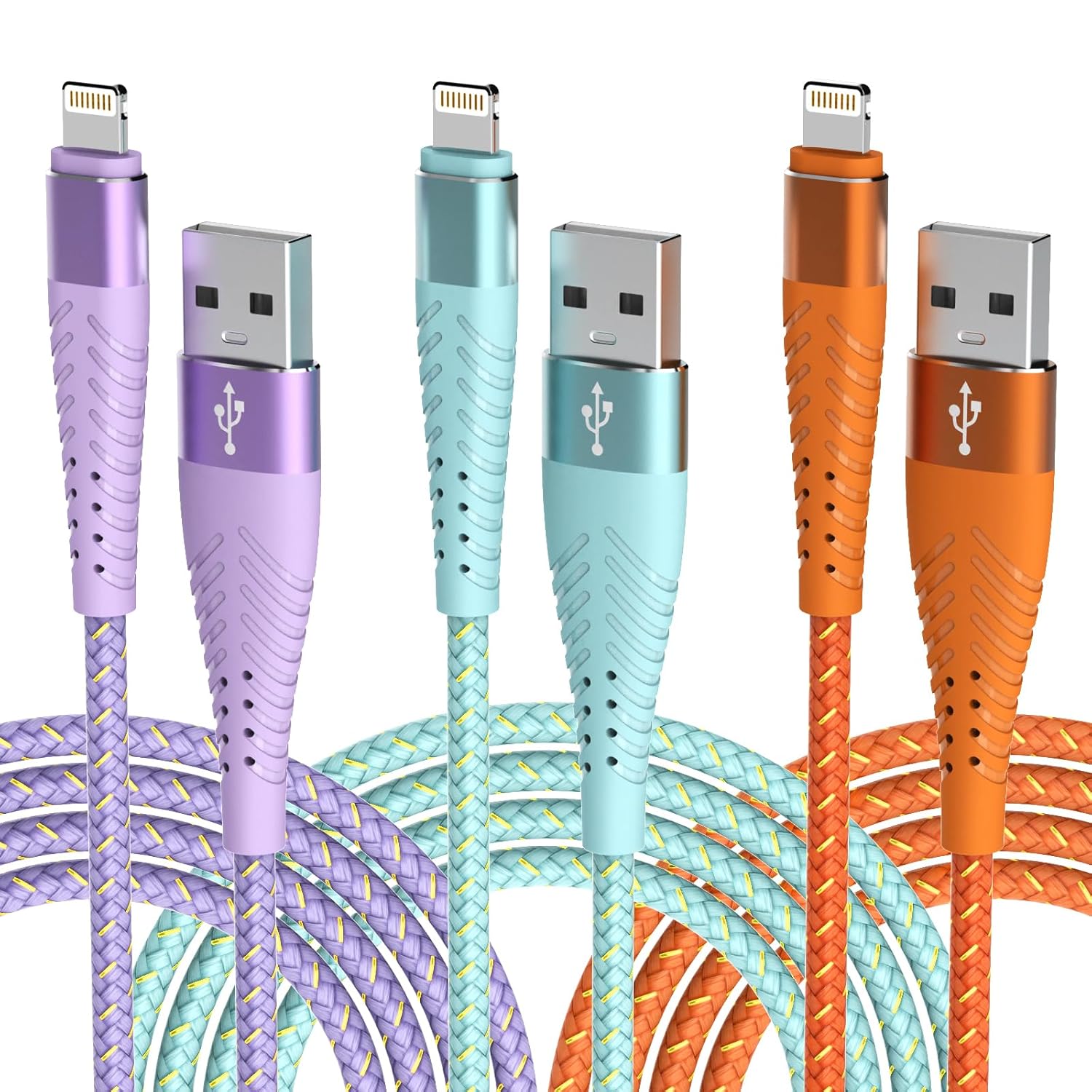 Lightning Fast Charging iPhone Cable 6FT 3PK - Apple MFi Certified - Compatible with iPhone 14/13/12 Pro Max
