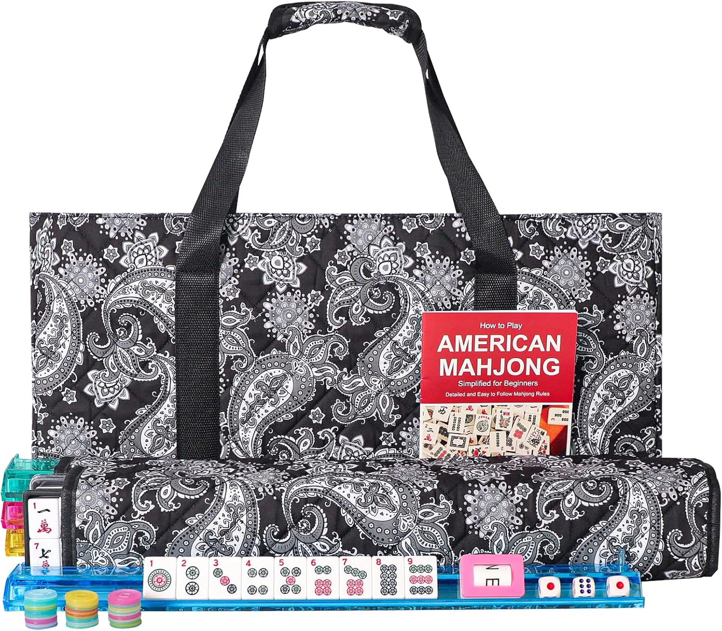 American Mahjong Game Set with 166 Quality Tiles and Accessories