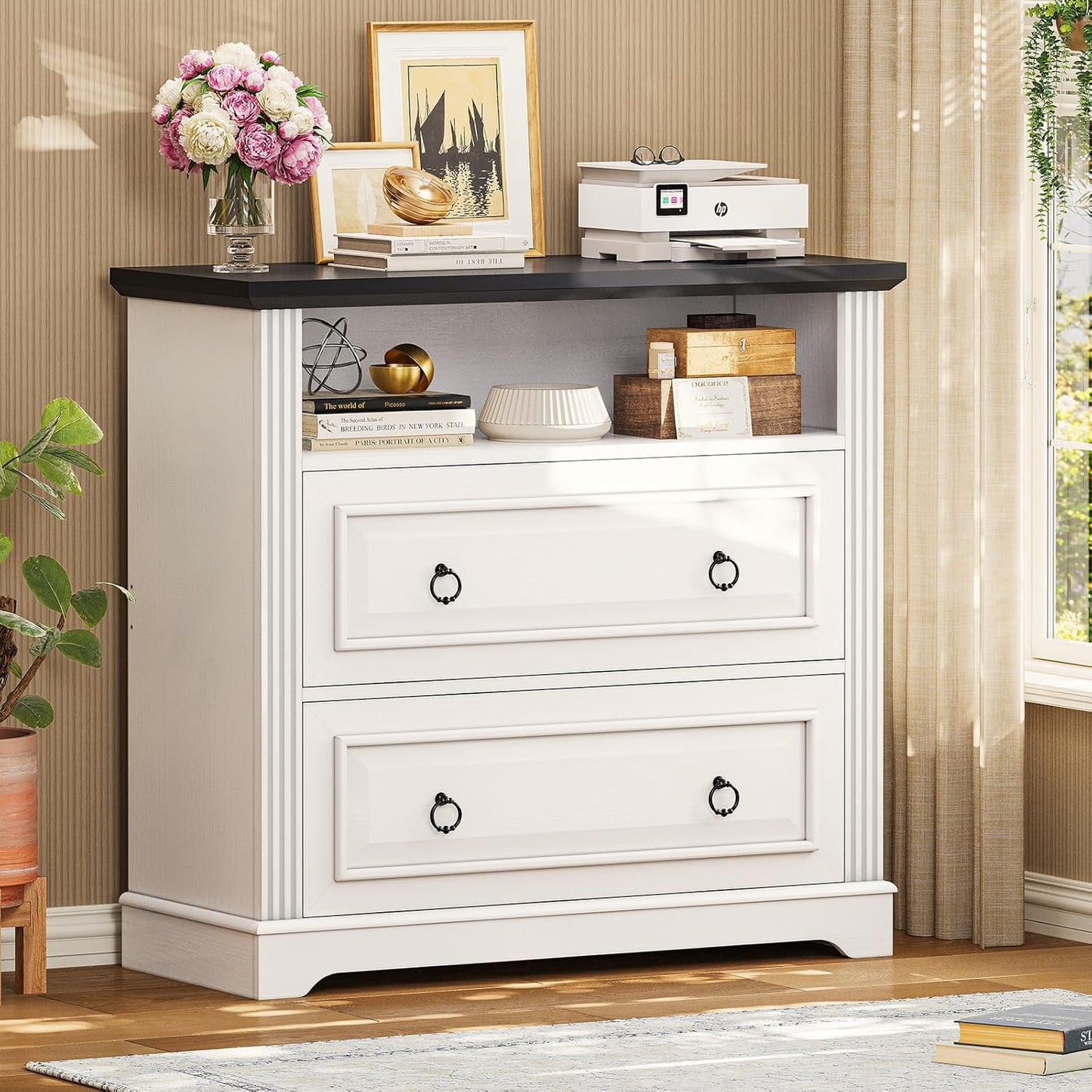 Itaar Farmhouse 2-Drawer File Cabinet - Organize with Ease!