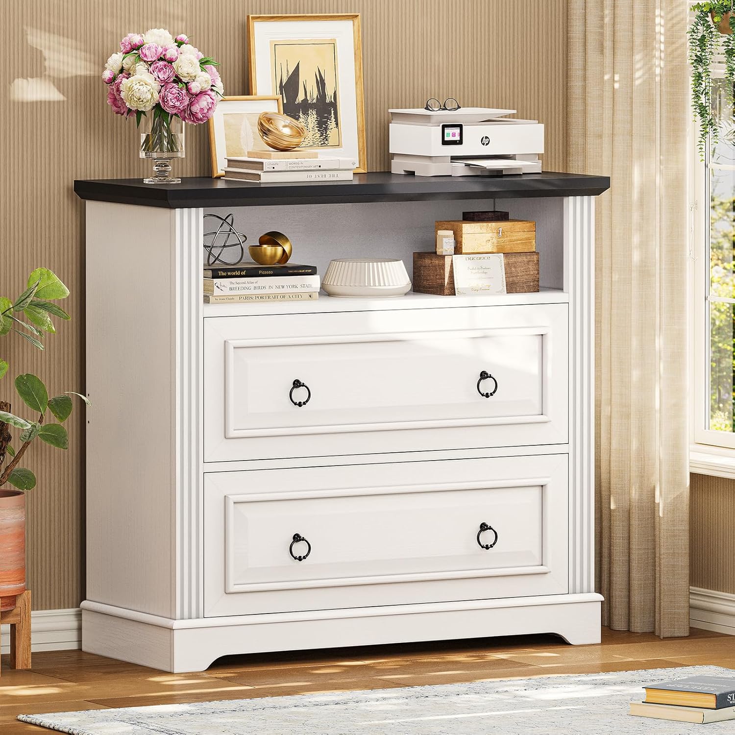Itaar Farmhouse 2-Drawer File Cabinet - Organize with Ease!