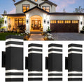 tewei 4 Pack Outdoor Wall Lights - Modern Up and Down Porch Sconces