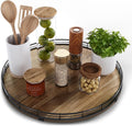 Acacia Wood 16ft Lazy Susan Turntable Organizer - Smooth 360 Rotation