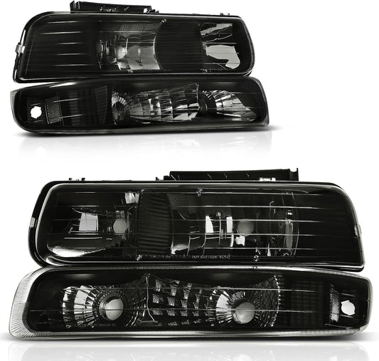 AUTOSAVER88 Headlights Assembly for Chevy Silverado & Tahoe