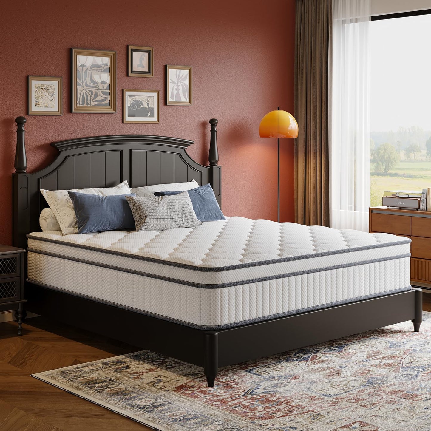 King Size Mattress with Cooling Gel Memory Foam for Comfort