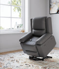 Faux Leather Power Lift Recliner w/Massage and Heat - Medium