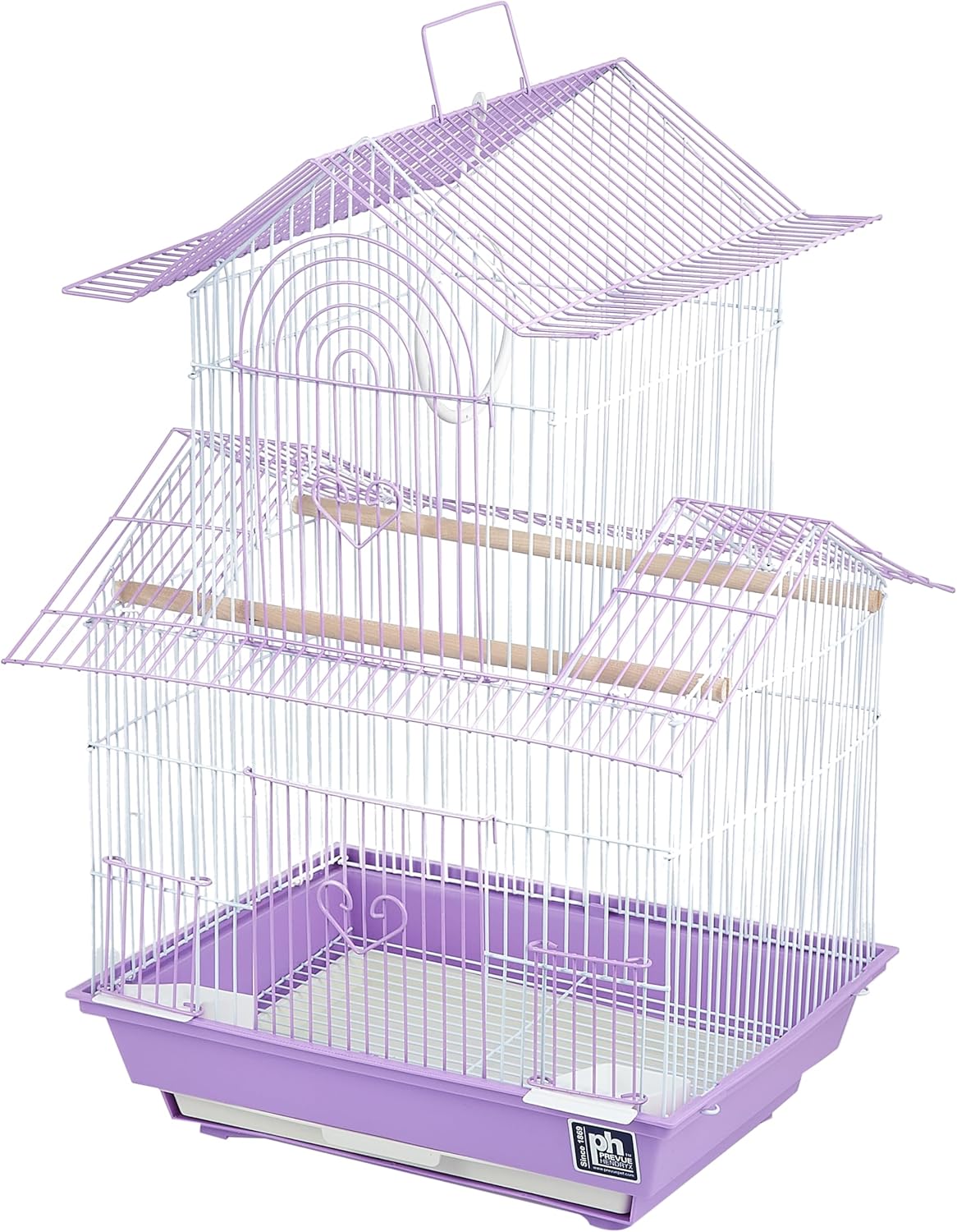 Prevue Hendryx Shanghai Parakeet Cage in Lilac and White