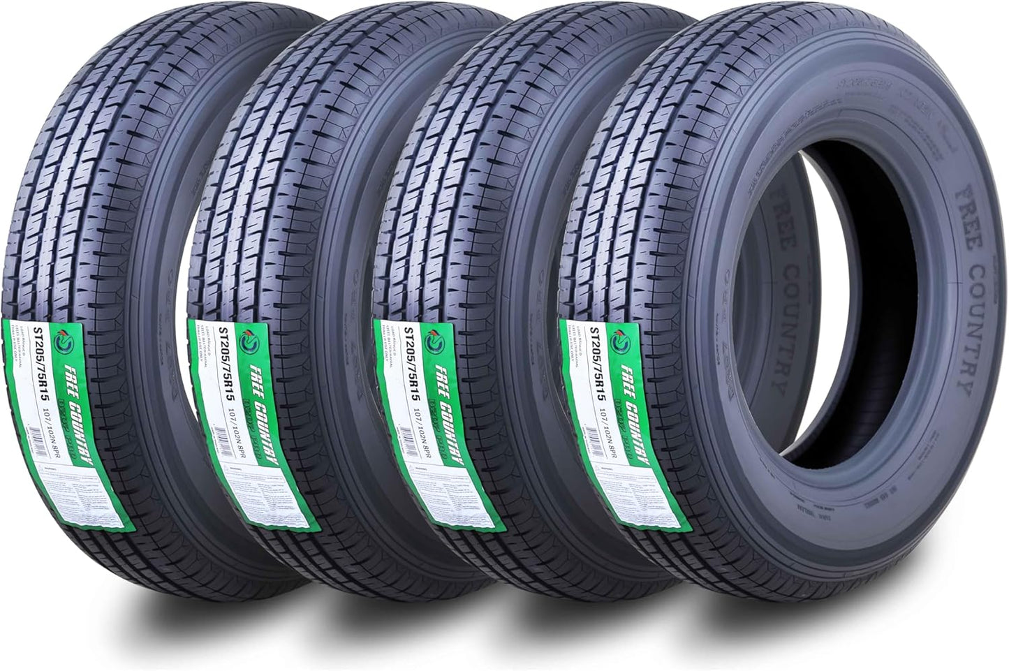 Free Country Grand Ride Set 4 Trailer Tires ST205/75R15 Review