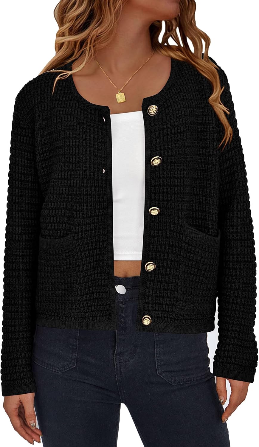 PRETTYGARDEN Women Knit Cardigan Sweaters for Fall Fashion