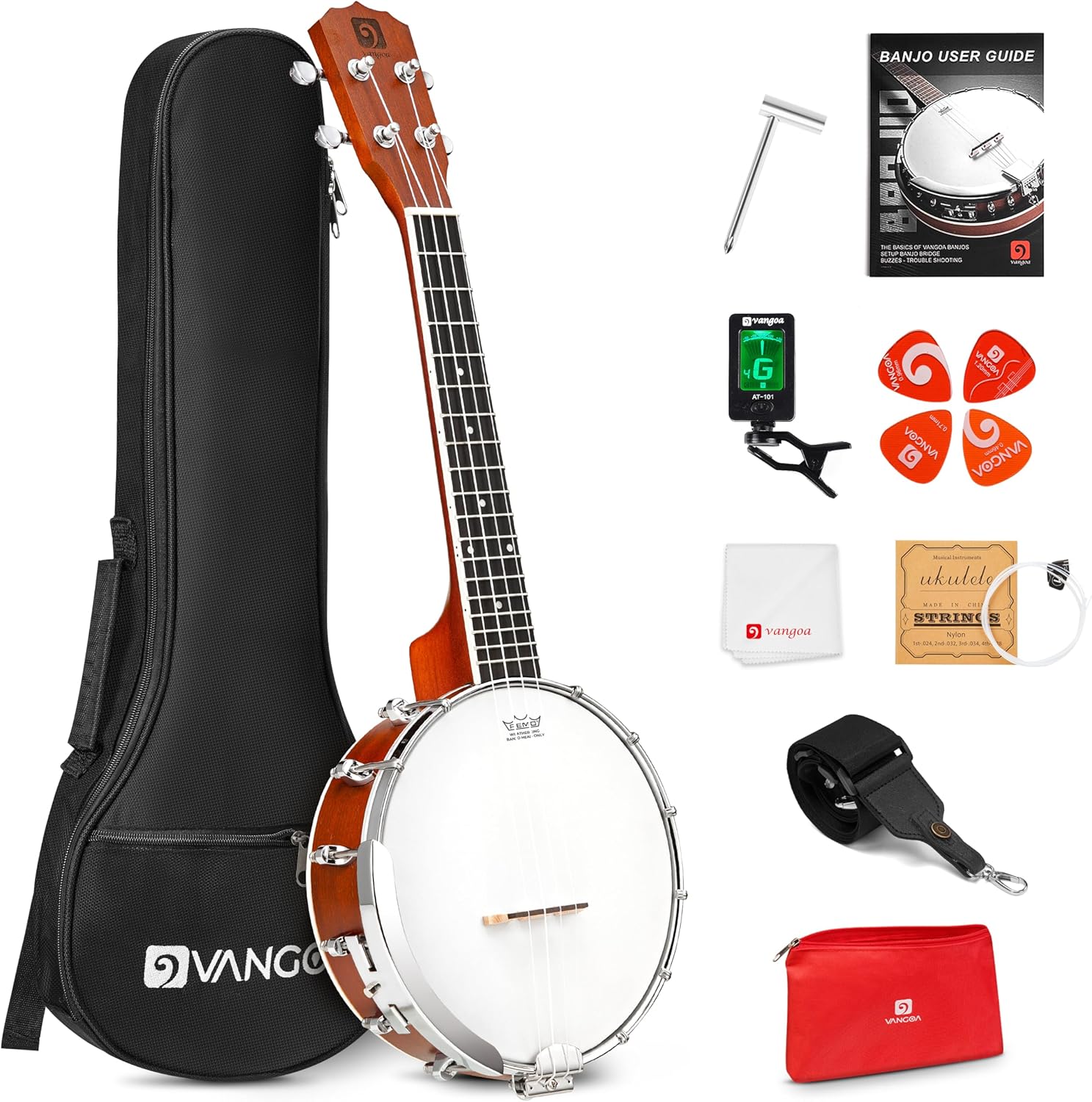 Vangoa Banjolele 23 Inch Travel Mini Banjo Uke for Beginners