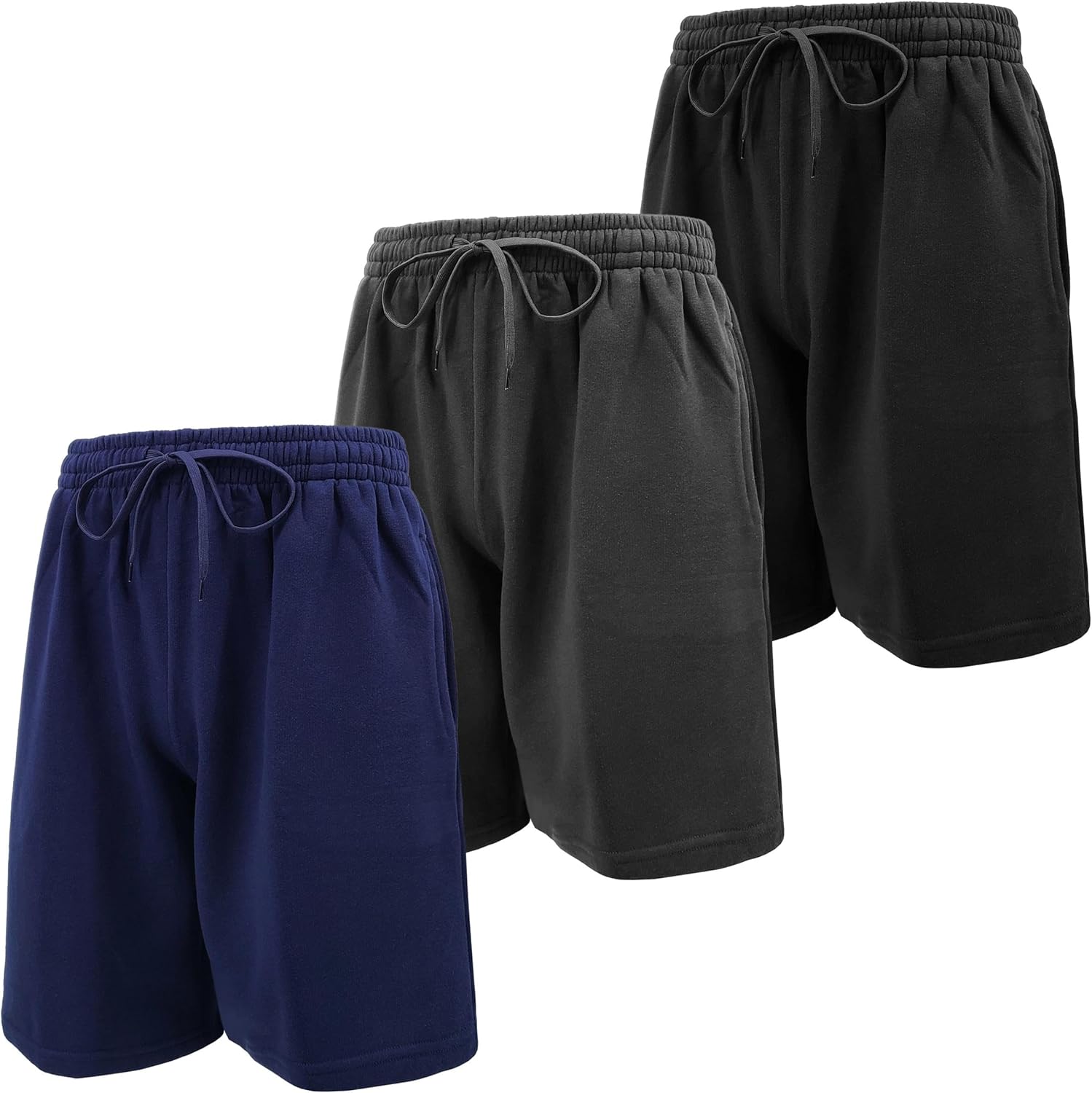 Andrew Scott Mens Cotton Knit Athletic Gym Shorts for Workouts