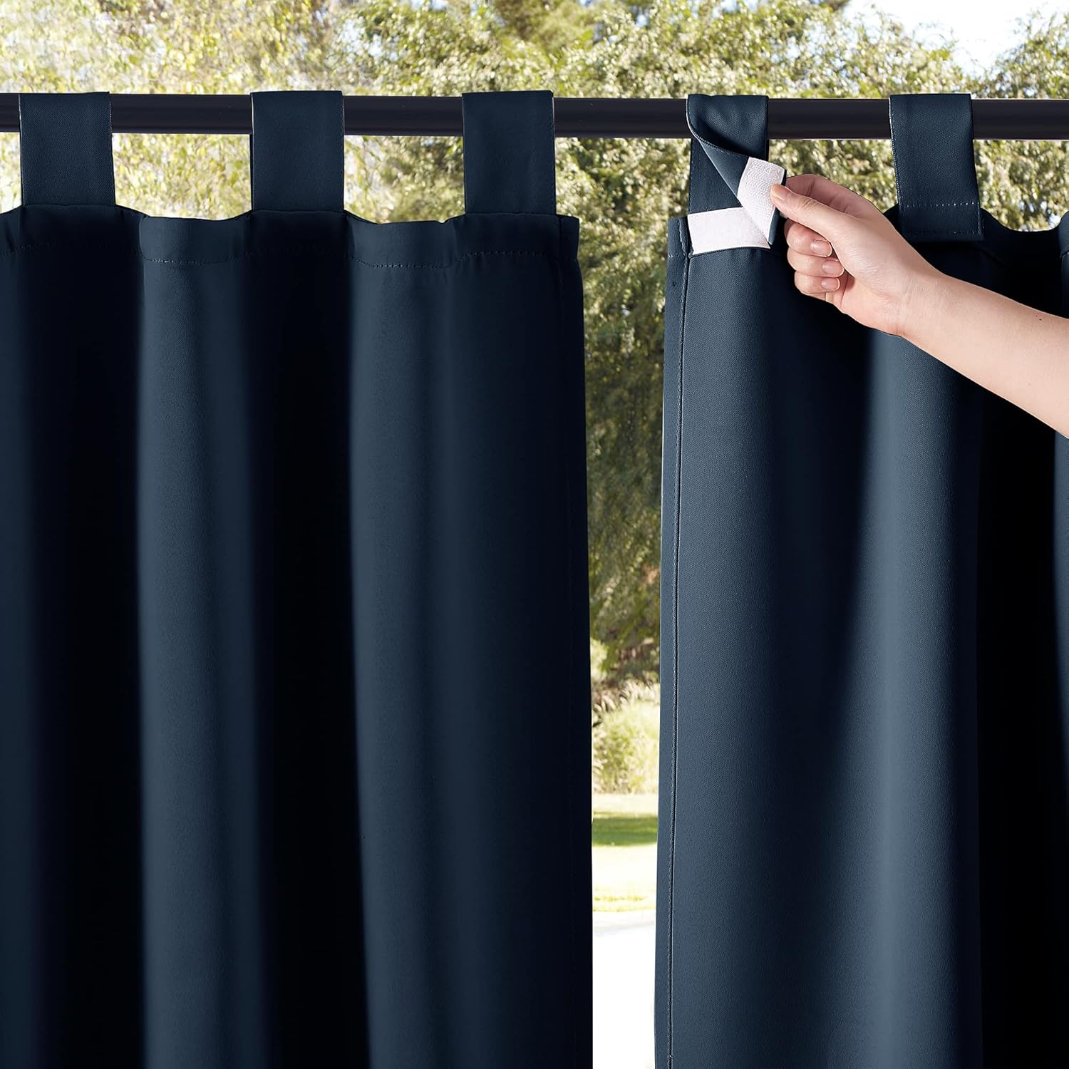 NICETOWN Waterproof Outdoor Curtains for Patio and Balcony Use