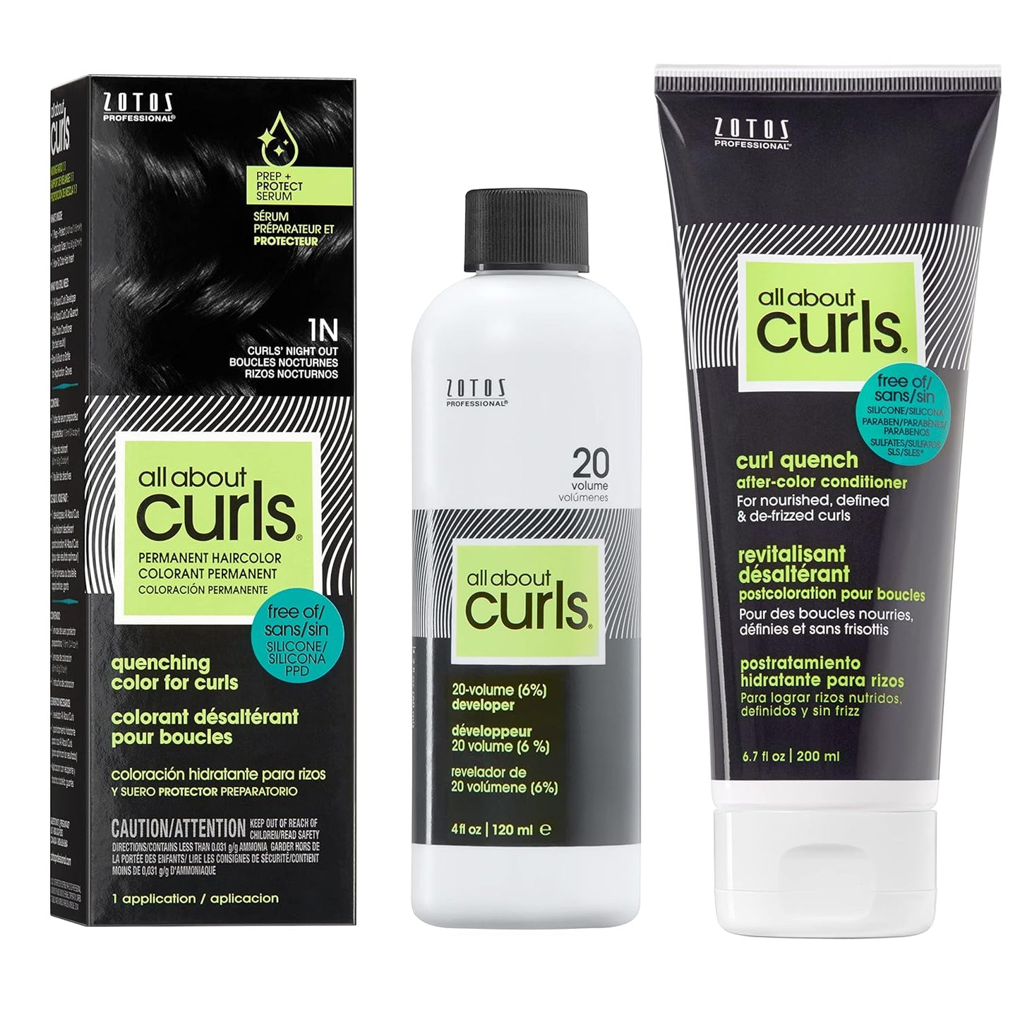 All About Curls Permanent Hair Color Dye for Curly Hair