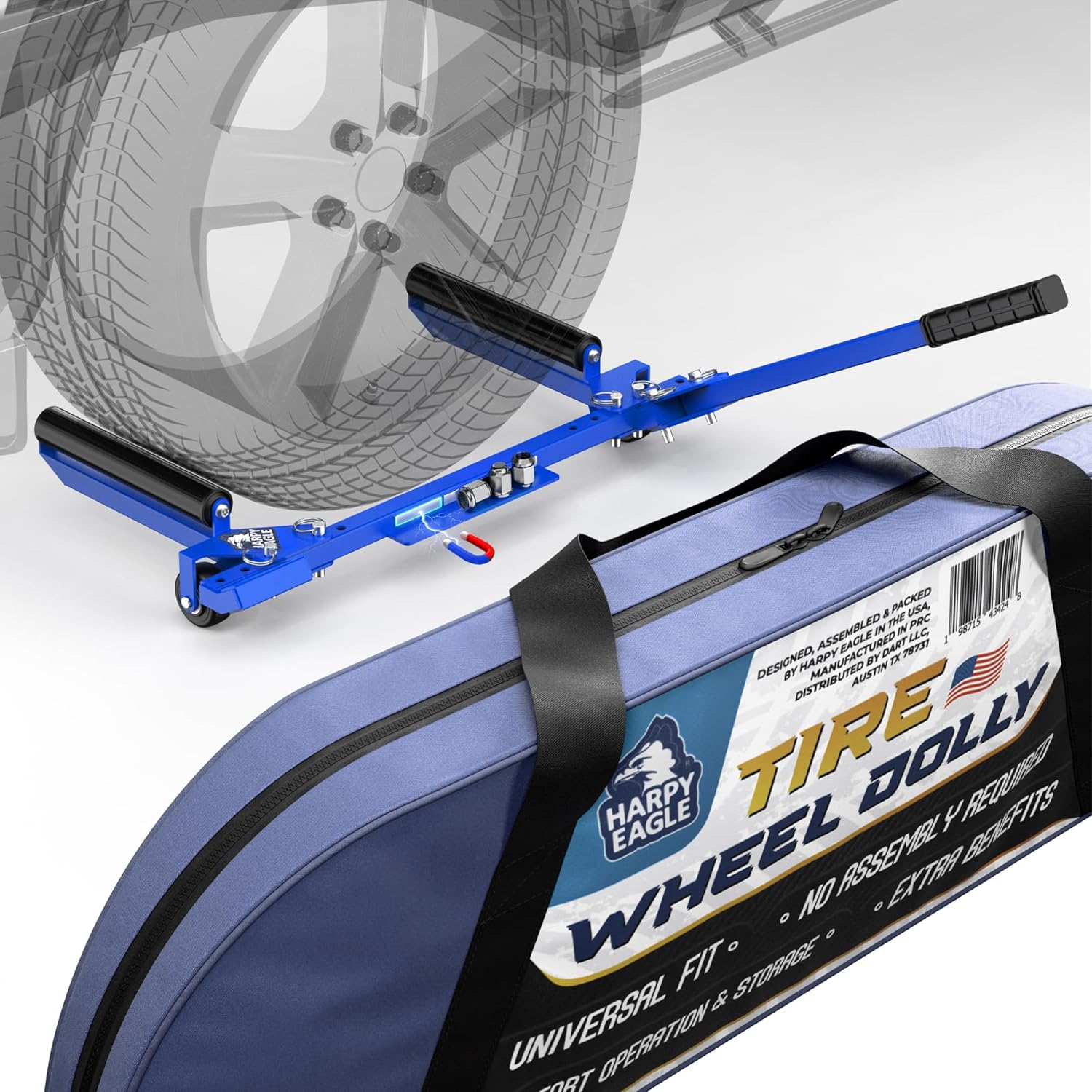 Harpy Eagle Tire Dolly - Foldable Adjustable Tire Wheel Lifter