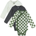 Organic Cotton Long Sleeve Side-snap Kimono Bodysuits for Infants