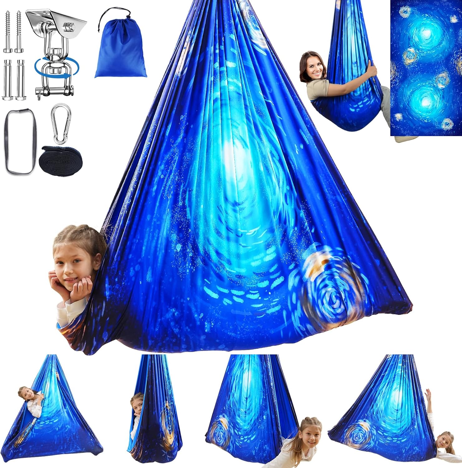 Sensory Swing for Kids Indoor Outdoor Therapy Cuddle Hammock