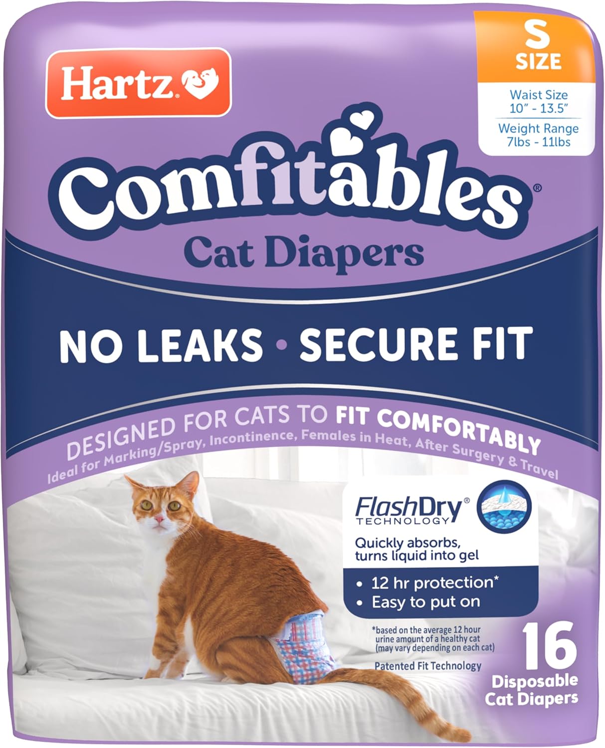 Hartz Comfitables Cat Diapers - Secure Fit!