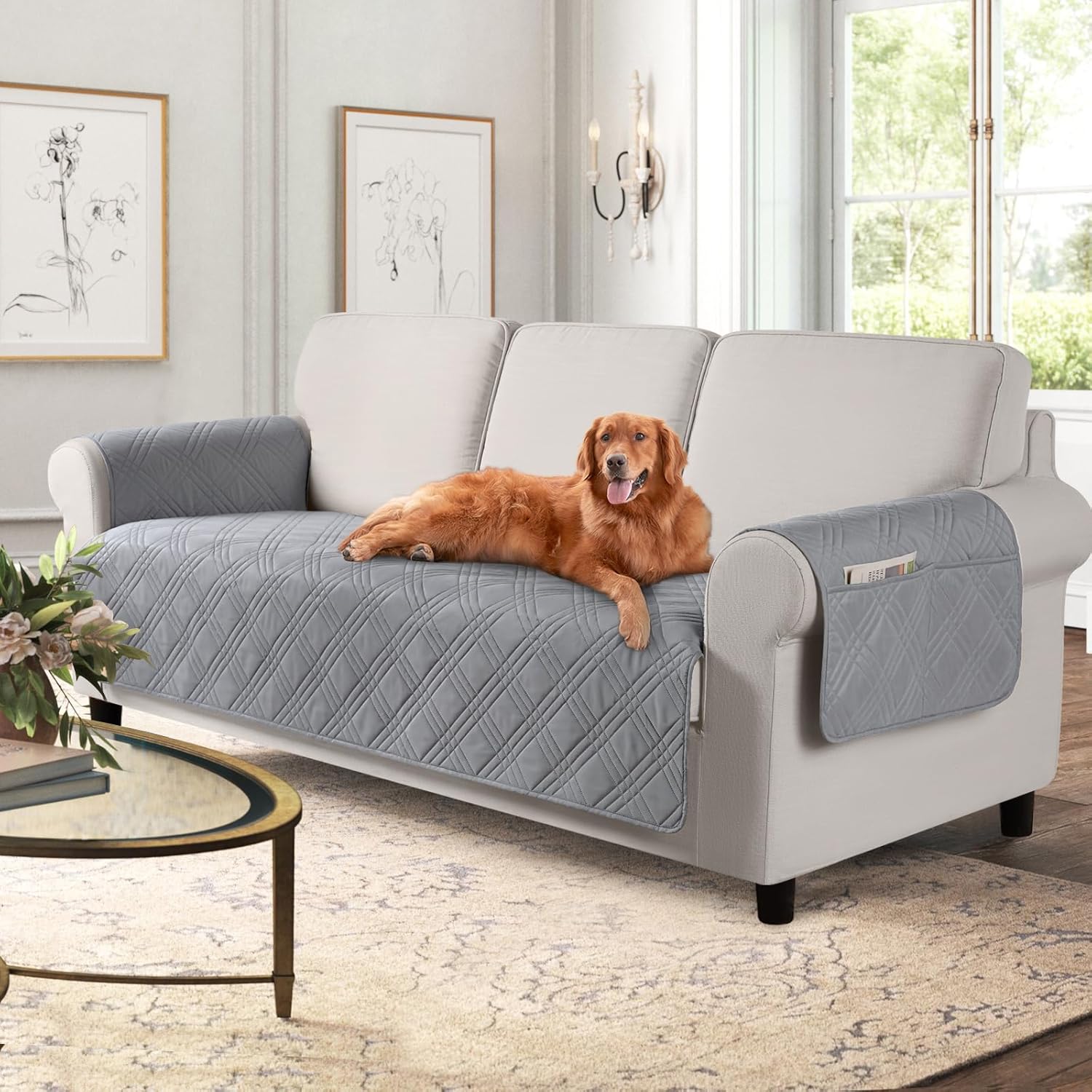 TAOCOCO Waterproof Sofa Covers for Dogs - Non Slip Couch Protector