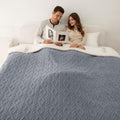 Heated Blanket Queen Size 84in x 90in Blue - Soft Sherpa Dual Control
