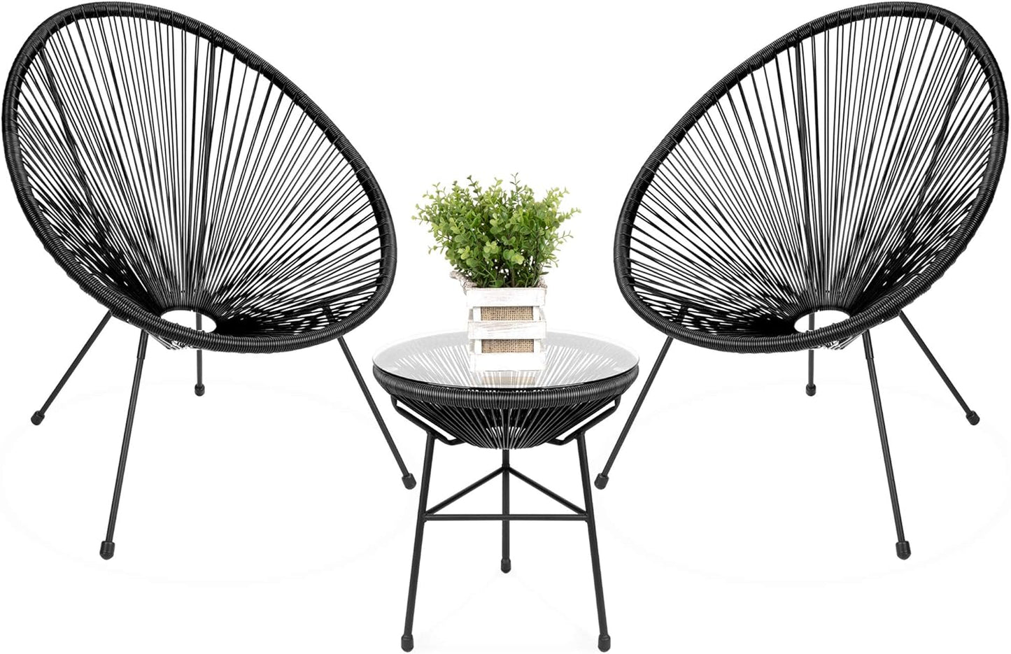 Outdoor Acapulco 3-Piece Bistro Set for Stylish Patios