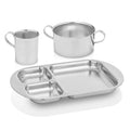 Children's Stainless Steel Dinnerware Set - Durable Toddler Set