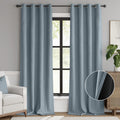 jinchan 100% Blackout Curtain 96 in Length - Denim Blue Panel