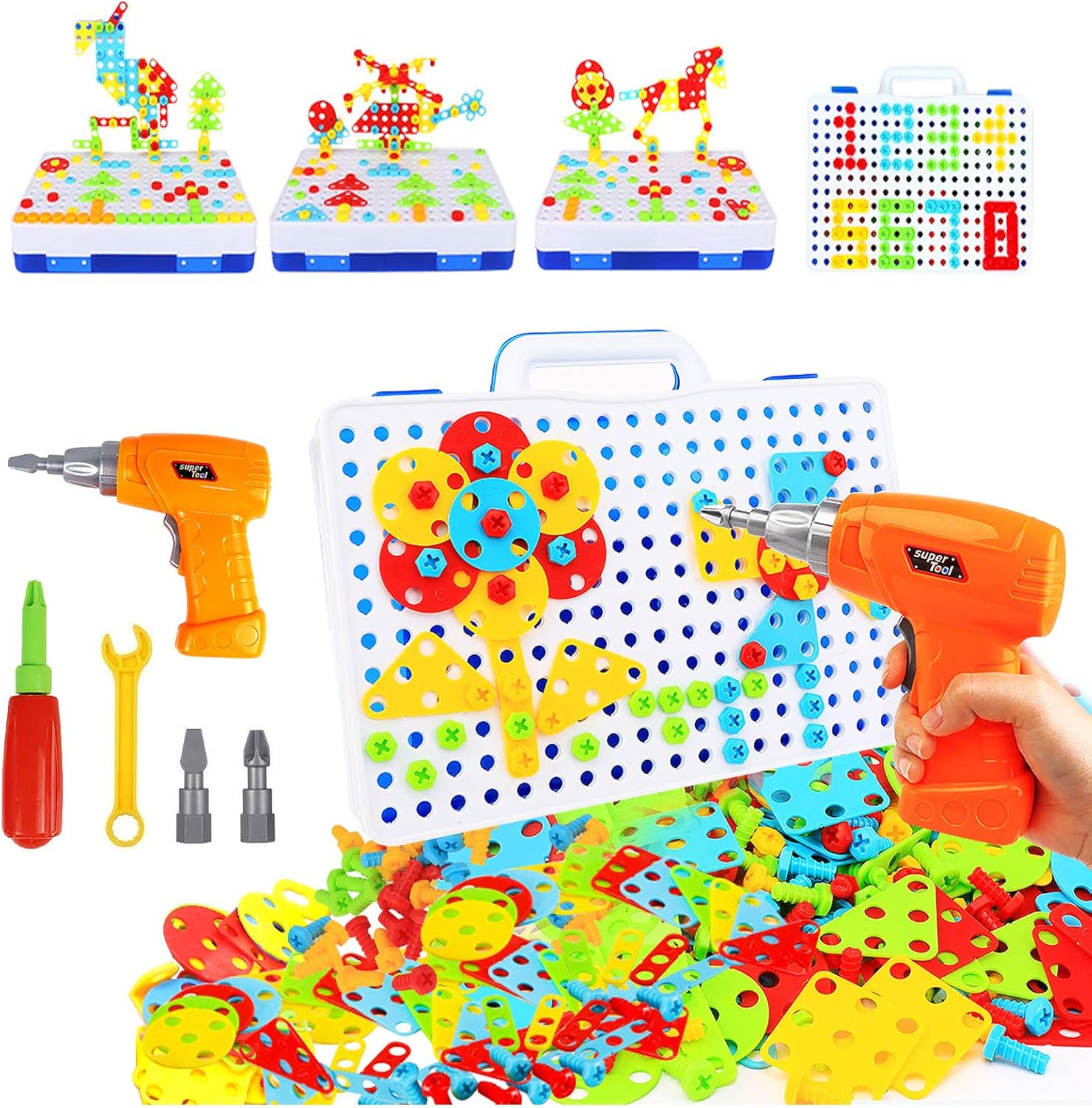 HAPTIME Design & Drill Toy: Creative STEM Fun!