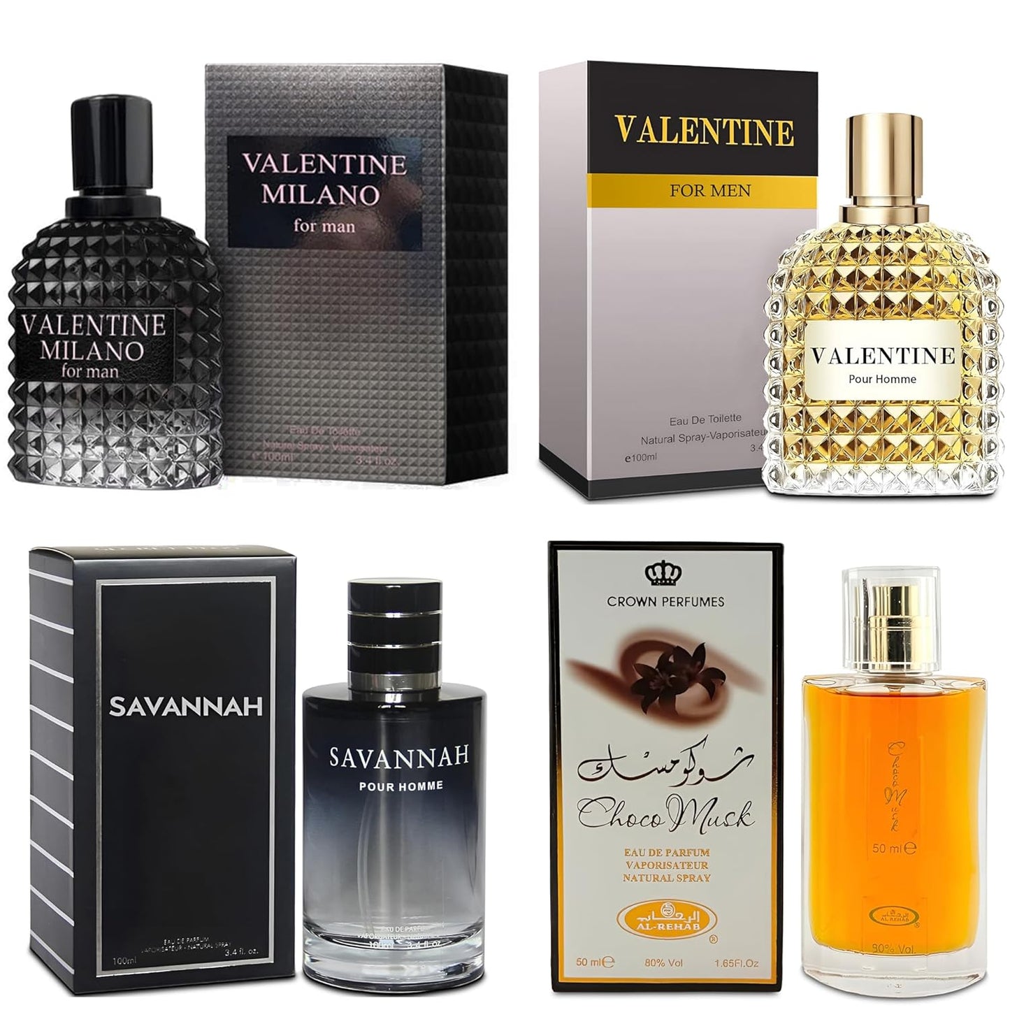 Men's Cologne Gift Set with Four Signature Scents for All Occasions