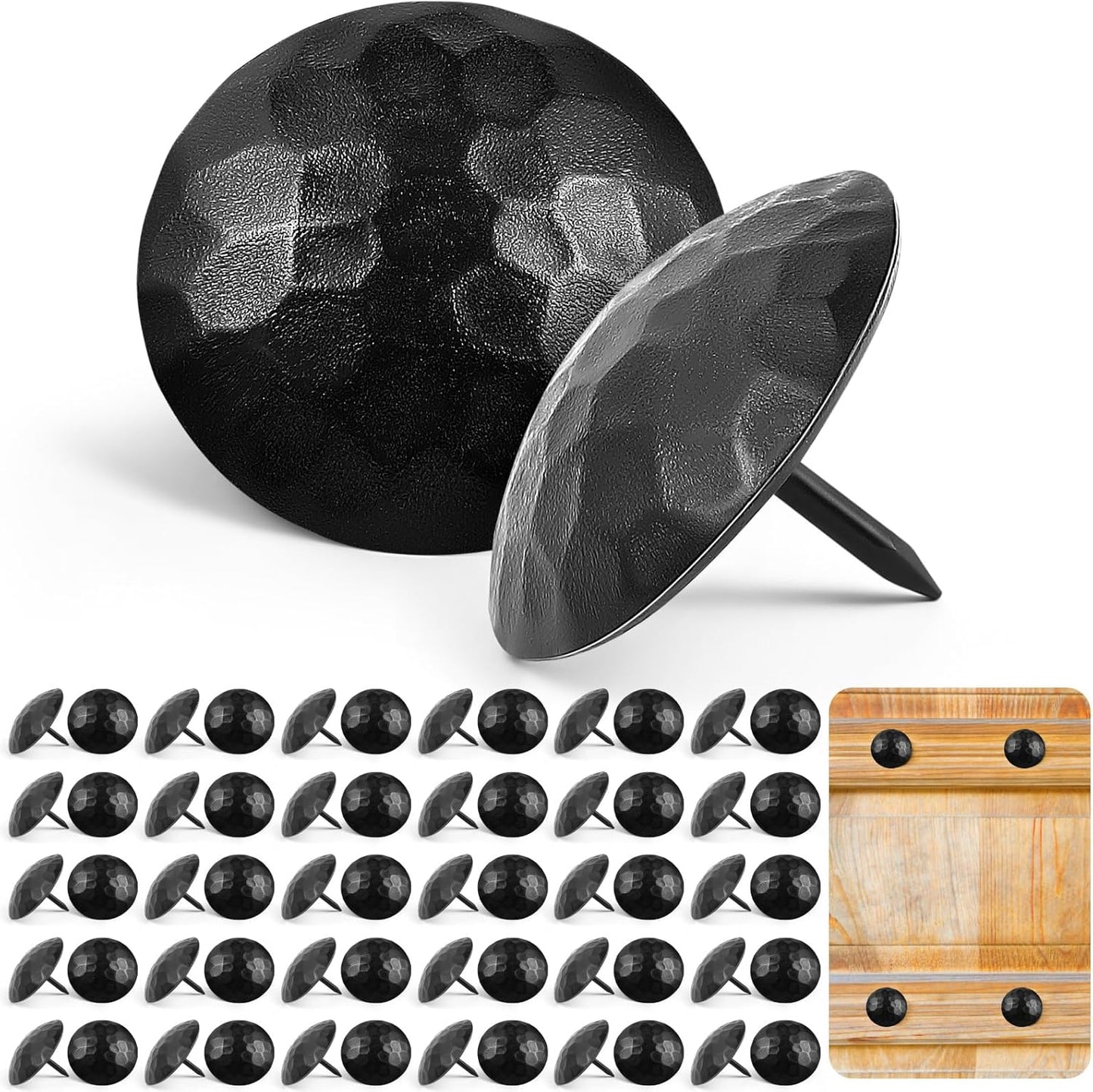 50 Pcs 1.5 Inch Large Round Iron Clavos Decorative Nails