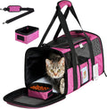 Large Cat Carrier Dog Carrier - Collapsible Soft Sided Pet Carrier