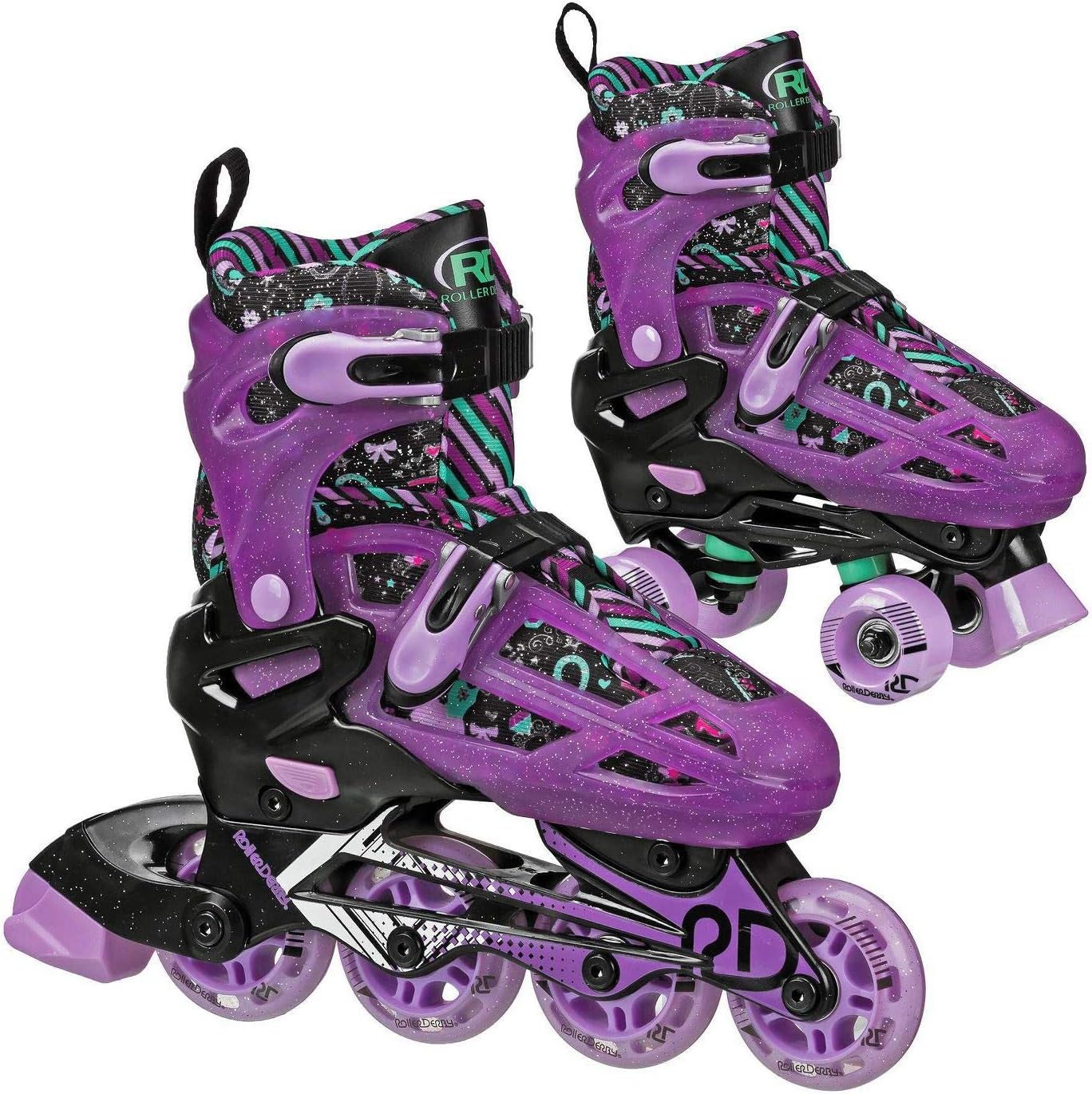 Roller Derby Falcon 2-in-1 Combo Skates for Kids - Adjustable