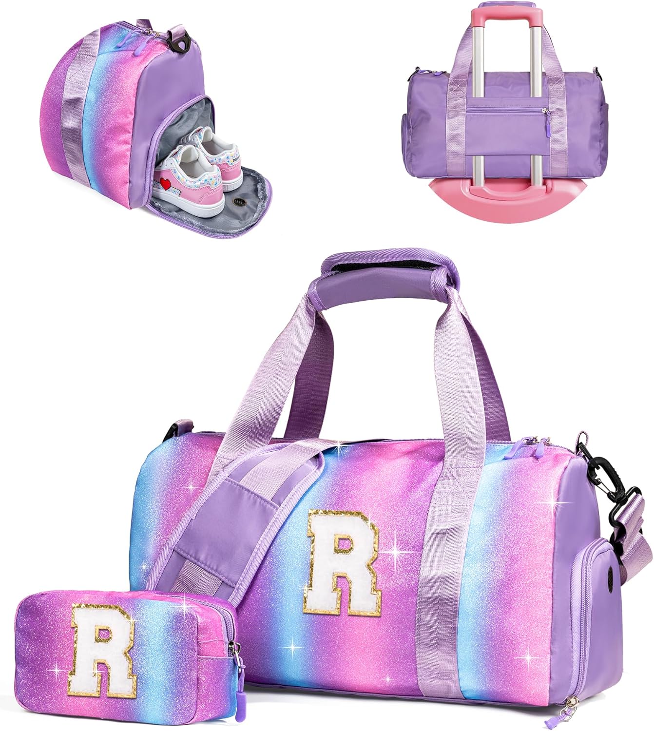 Personalized Girls Trip Gifts - Stylish Gym Bag with Shoe Compartment